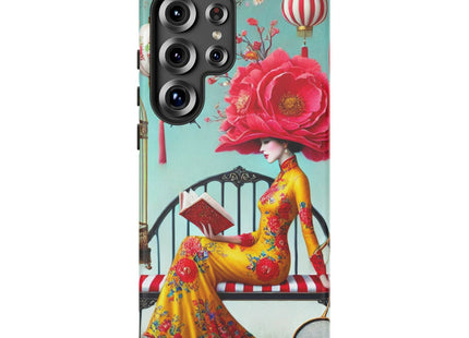 Reading In A Painted Garden Phone Cases