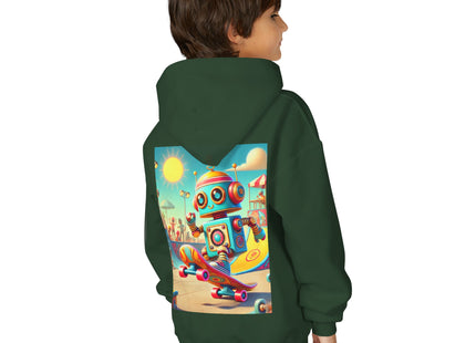 Skate Park Robot Youth Heavy Blend Hooded Sweatshirt