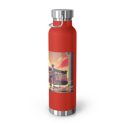 Art Deco Valentine's Romance Copper Vacuum Insulated Bottle, 22oz