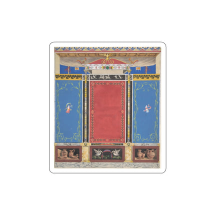 Columns with a Pair of Swans Die-Cut Stickers (5 Sizes)