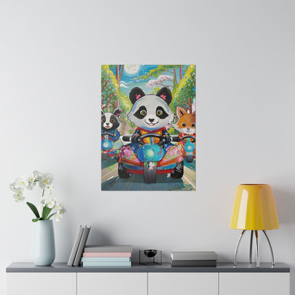 Bumper Car Bonanza Matte Canvas, Stretched, 0.75"