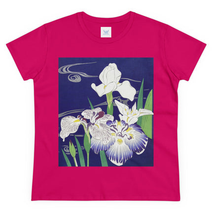 Irises by Kogyo Tsukioka Women's Midweight Cotton Tee
