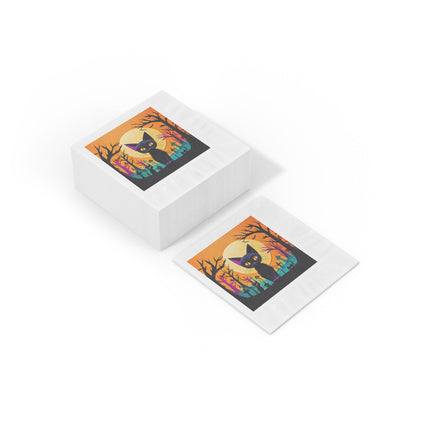 Phantom Parade White Coined Napkins