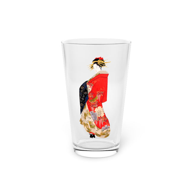 Japanese Woman by Hosoda Eishi Glass, 16oz