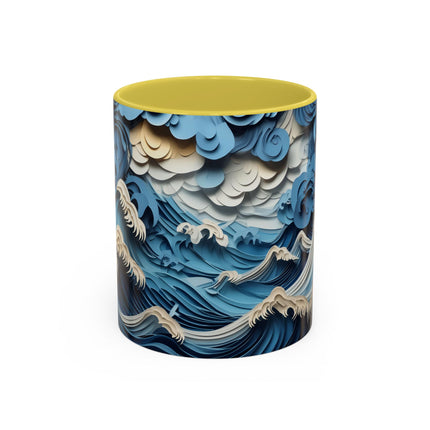 Dramatic Ocean with Crashing Waves Colorful Mugs (11oz, 15oz)