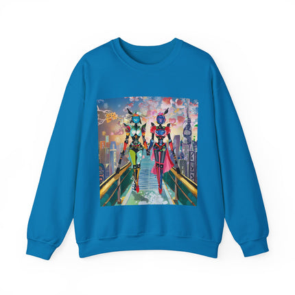 Cyber Punk Robot Models Unisex Heavy Blend™ Crewneck Sweatshirt