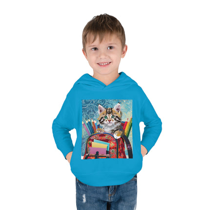Whiskered Wanderings Toddler Pullover Fleece Hoodie