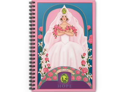 August & Peridot (from the Gem Series) by Sofia Chiostri Spiral Notebook - Ruled Line