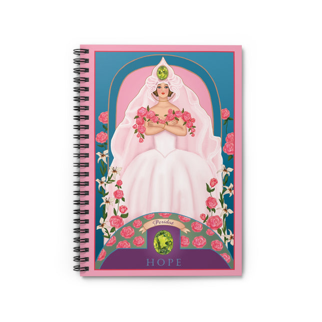 August & Peridot (from the Gem Series) by Sofia Chiostri Spiral Notebook - Ruled Line
