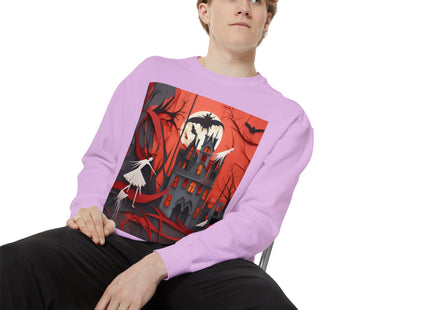 Halloween Night Scene Unisex Garment-Dyed Sweatshirt