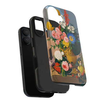 🌺🐦 The Garden Of Golden Birds Phone Case – Art Deco Floral Elegance