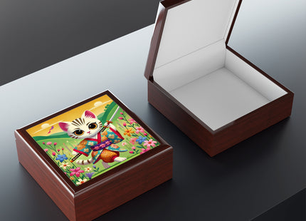 Samurai Kitten Jewelry Box