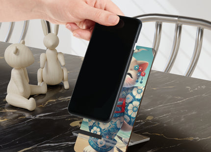 Geisha Kitten by the Seaside Mobile Display Stand for Smartphones
