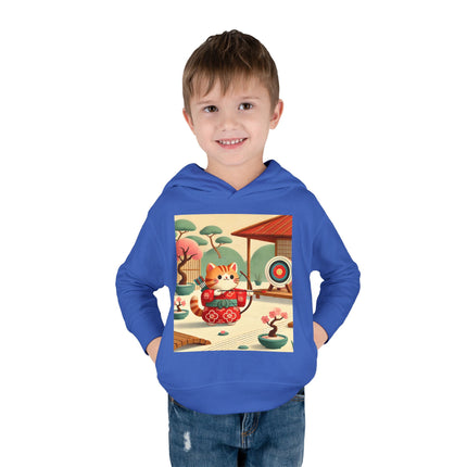 Archer Kitten in the Zen Garden Toddler Pullover Fleece Hoodie
