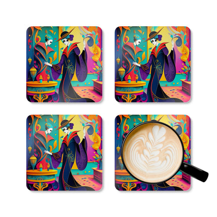Phantoms of Elegance Corkwood Coaster Set