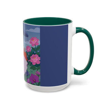 The Lady Of The Garden Tea Party Colorful Mugs – Art Deco Floral Elegance