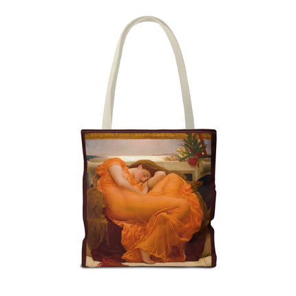 Flaming June by Frederic Leighton Tote Bag (AOP)