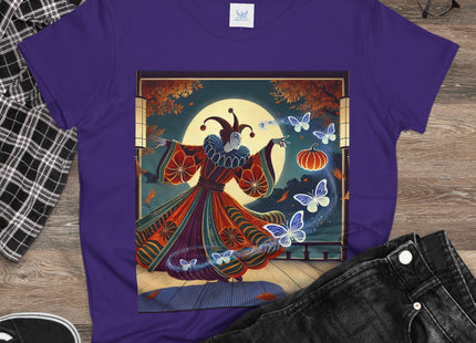 Court Magician with Ghost Butterflies Women's Midweight Cotton Tee