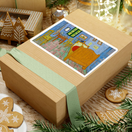 The Bedroom by Vincent van Gogh Kiss-Cut Stickers (4 Sizes)