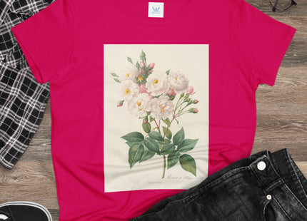 Rosa Noisettiana by Pierre Joseph Redouté Women's Midweight Cotton Tee