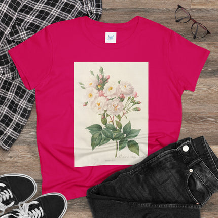 Rosa Noisettiana by Pierre Joseph Redouté Women's Midweight Cotton Tee