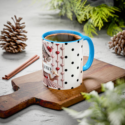 Fashionably Yours, XOXO Colorful Mugs (11oz, 15oz)