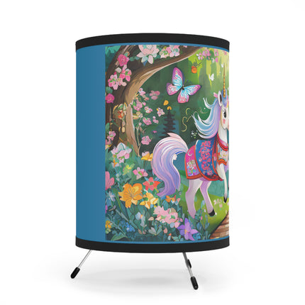 Baby Unicorns and Fluttering Butterflies Tripod Lamp