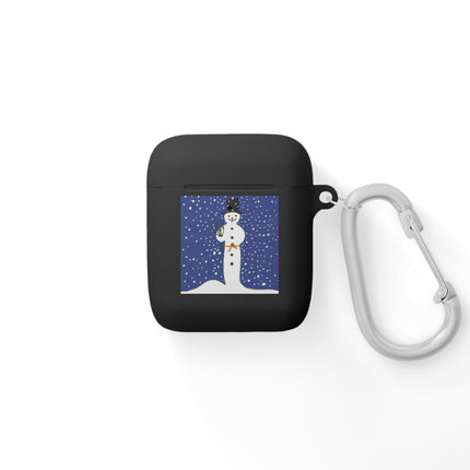 Snowman in Falling Snow AirPods Cover