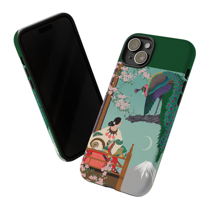 Peacock Garden Phone Case – Japanese Elegance & Timeless Beauty