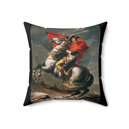 Napoleon Crossing the Alps by Jacques-Louis David Spun Polyester Square Pillow