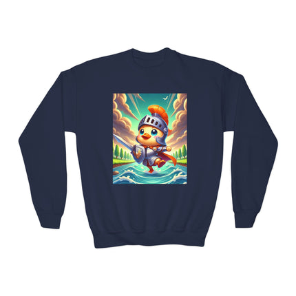 Valiant Duck Youth Crewneck Sweatshirt – Courage, Adventure & Heroic Fun