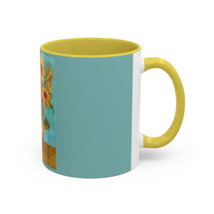 Vase with Twelve Sunflowers by Vincent van Gogh Colorful Mugs (11oz, 15oz)