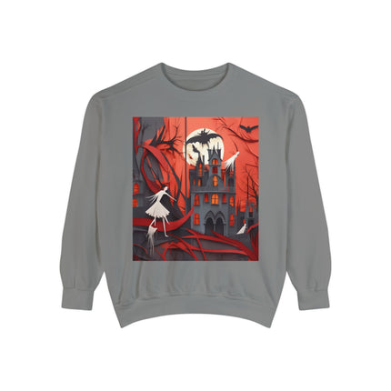 Halloween Night Scene Unisex Garment-Dyed Sweatshirt