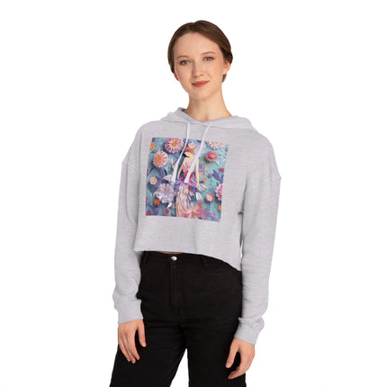 Aster Fairy Women’s Cropped Hooded Sweatshirt