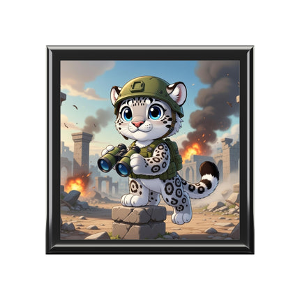 Snow Leopard Lookout Treasure Chest