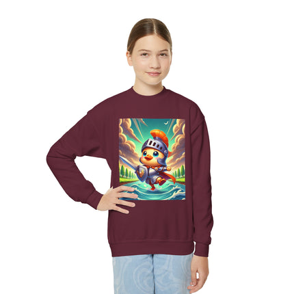 Valiant Duck Youth Crewneck Sweatshirt – Courage, Adventure & Heroic Fun