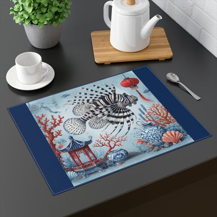 Lionfish & Lantern Placemat – Mystical Ocean & Asian Harmony