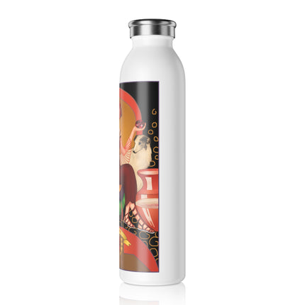 January & Garnet (from the Gem Series) by Sofia Chiostri Slim Water Bottle