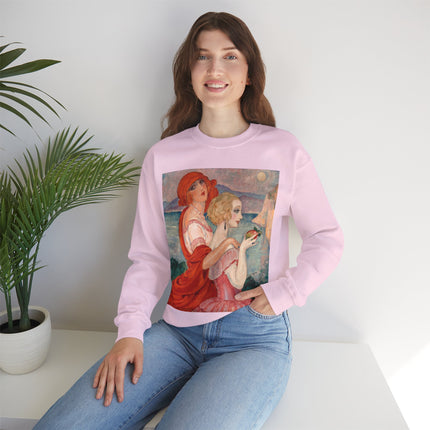 Sur la Route d'Anacapri by Gerda Wegener Heavy Blend™ Crewneck Sweatshirt