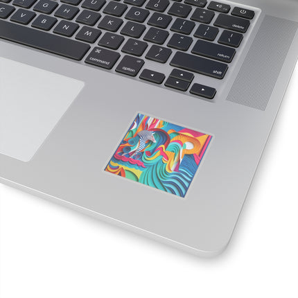 Surfing Zebra Kiss-Cut Stickers (4 Sizes)