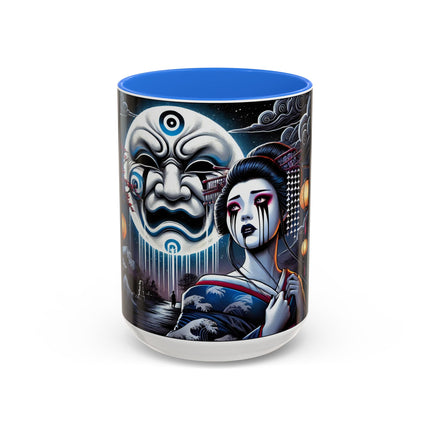 Geisha’s Black Ink Tears Colorful Mugs (11oz, 15oz)