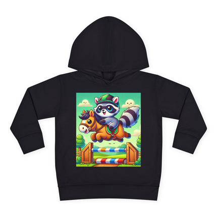 Raccoon Rider Toddler Pullover Fleece Hoodie
