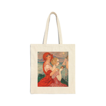 Sur la Route d'Anacapri by Gerda Wegener Cotton Canvas Tote Bag