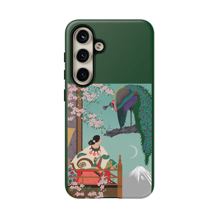 Peacock Garden Phone Case – Japanese Elegance & Timeless Beauty