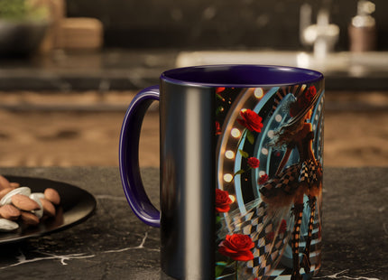 Halloween Witch Through the Mirror Colorful Mugs (11oz, 15oz)