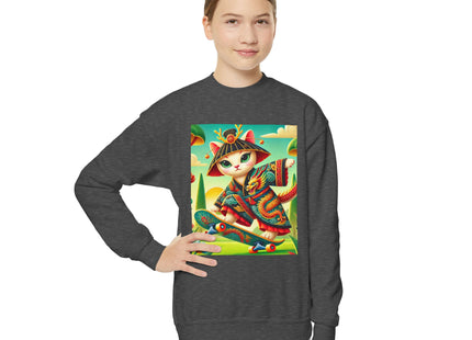 Dragon Dance on Wheels Youth Crewneck Sweatshirt