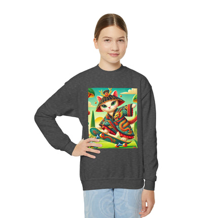 Dragon Dance on Wheels Youth Crewneck Sweatshirt – Energy, Style & Fearless Creativity