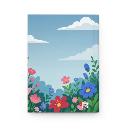 🌸💙 The Lady Of The Blue Garden Terrace Hardcover Journal – Art Deco Floral Elegance