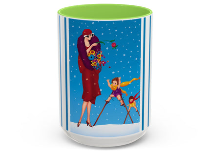 Snowfall & Couture Colorful Mugs (11oz, 15oz)