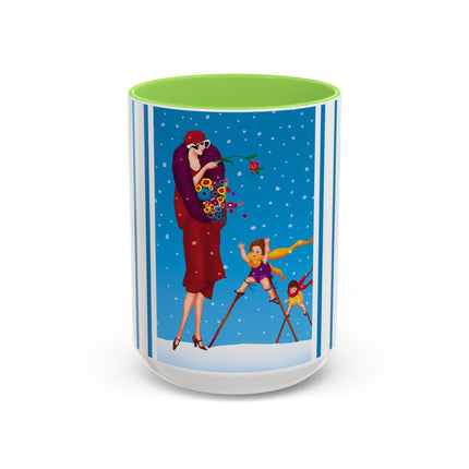 Snowfall & Couture Colorful Mugs (11oz, 15oz)